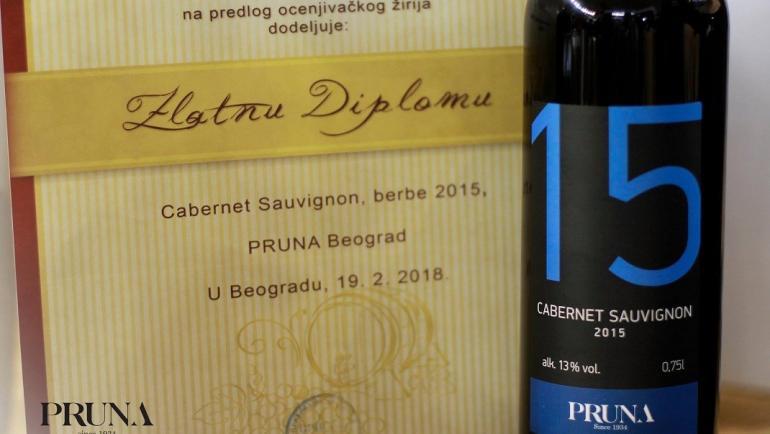 PRUNA CABERNET SAUVIGNON 15 DOBITNIK ZLATNE DIPLOME
