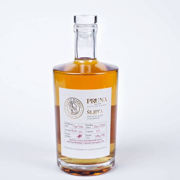Single Barrel Pflaumenbrand- Serbisches Eichenfass 0.7L