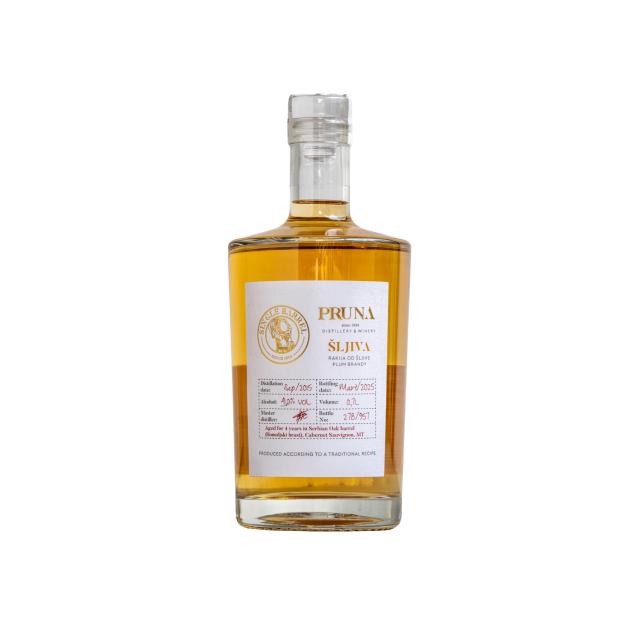 Single Barrel Pflaumenbrand- Serbisches Eichenfass 0.7L